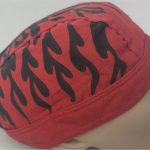 HEADWRAP, RED FLAMES
